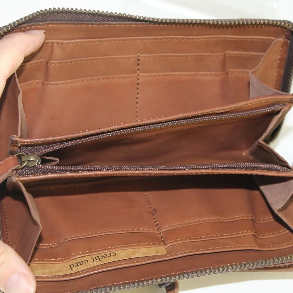 NEW Harbour 2nd Leather Crossbody Shoulder Messanger Bag Purse BROWN Cognac